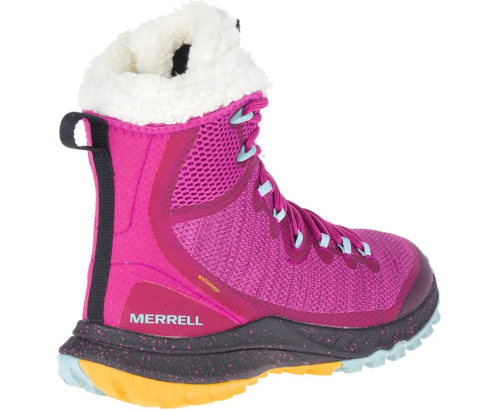 Botas Senhora - Merrell Bravada Knit Polar Waterproof - Rosa - ZET412659